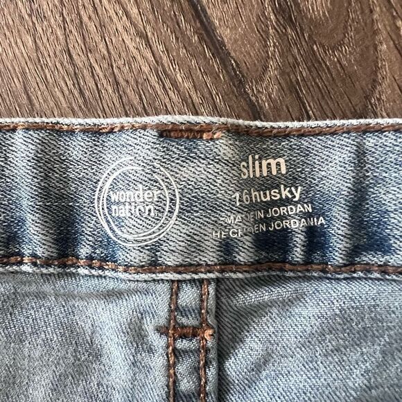 Wonder Nation Slim Fit Boy’s Husky Jeans | 16 - Picture 5 of 6